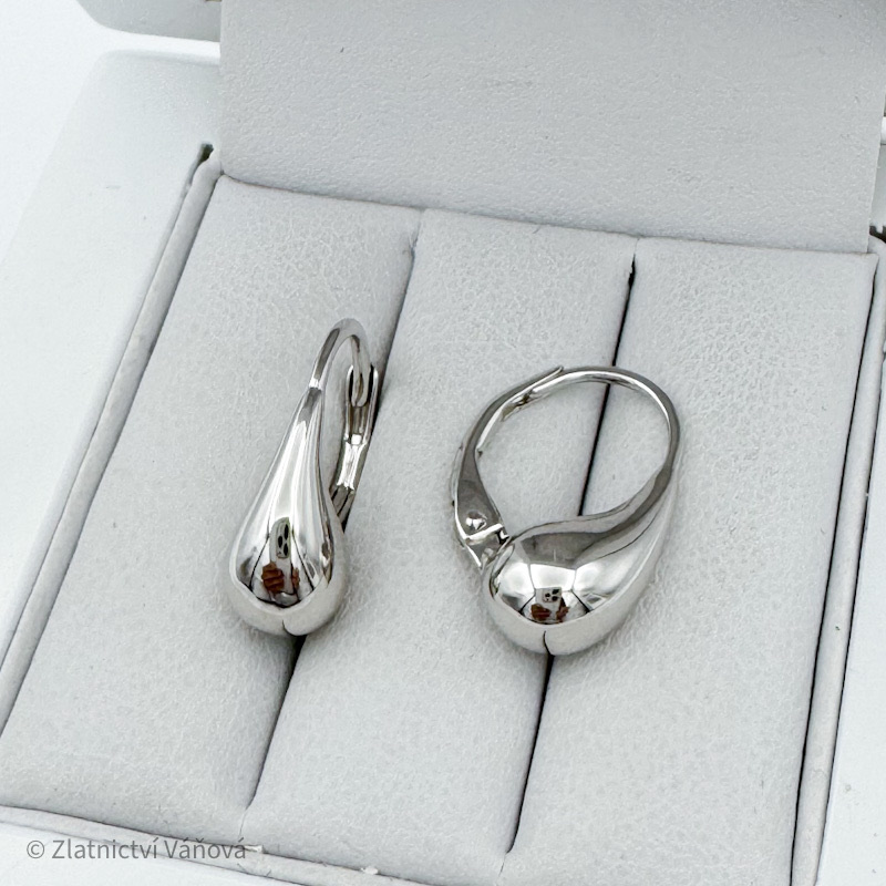 Stříbrné náušnice KAPKY na klapku